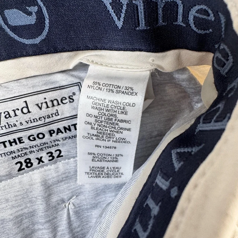 Vineyard Vines On The Go Pants Mens 28x32 Beige Stretch Chino Casual Golf